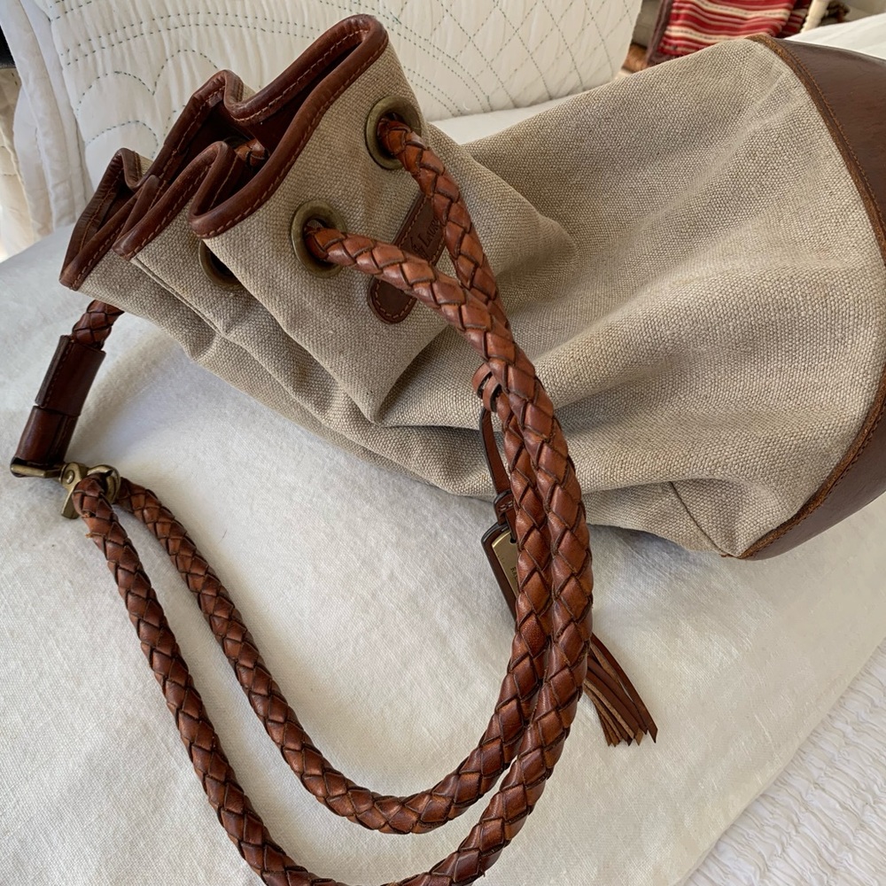 DuffleBag, linen and leather